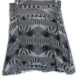 SALE! Abstract Flare Black Midi Knee Skirt